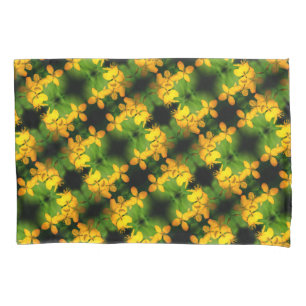 Pretty Yellow Wildflowers Abstract Pattern Pillowcase