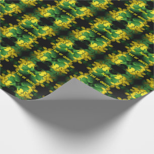 Pretty Yellow Wildflowers Abstract Personalised Wrapping Paper