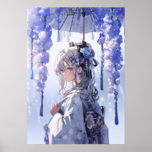 Pretty Young Girl Anime Poster