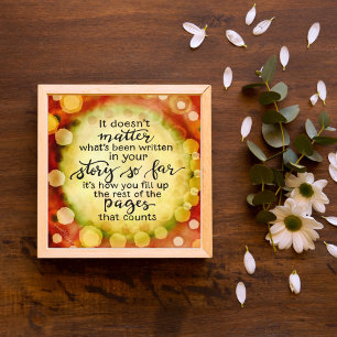 Pretty Your Story Yellow and Orange Inspirational Photo Print