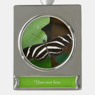 Pretty Zebra Longwing Butterfly Custom Ornament