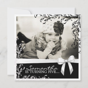 Pretty Zebra Print Birthday Party Invitation