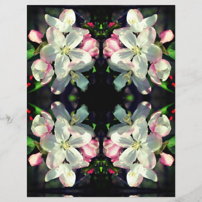 PrettyCrabapple Blossoms Scrapbook Paper (Front)