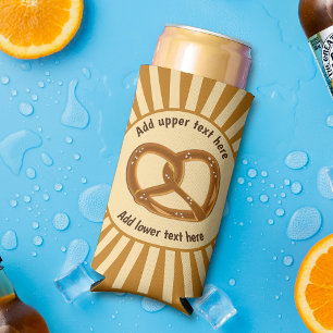 Pretzel Burst Knotted Loaf & 2 lines text on your Seltzer Can Cooler
