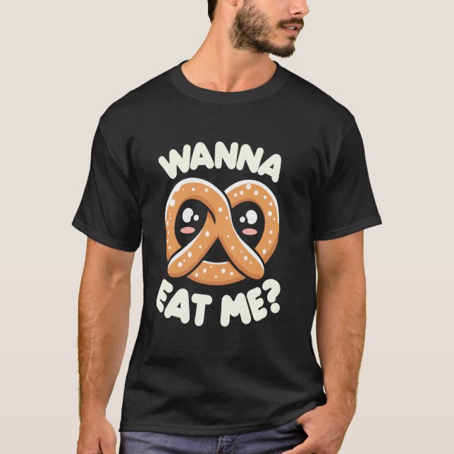 Pretzel Lover Kids Pretzel Day Kawaii T-Shirt (Front)