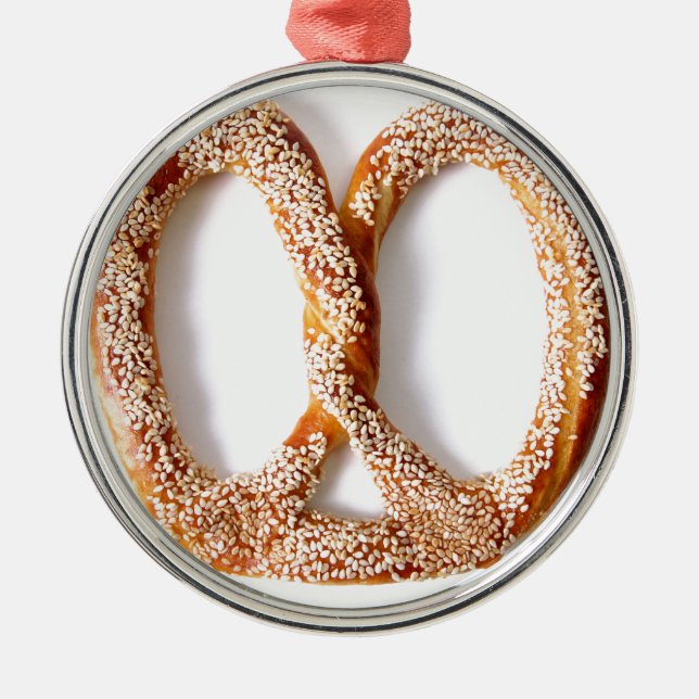 Pretzel Metal Tree Decoration (Front)