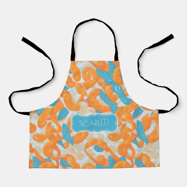 Pretzel Mosaic Colourful Personalised Pattern Apron (Front)