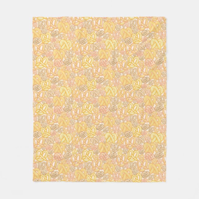 Pretzel Pattern Fleece Blanket (Front)