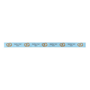 Pretzel Pattern own greeting: any light background Satin Ribbon