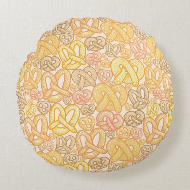 Pretzel Pattern Round Cushion (Front)