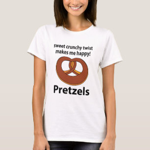 Pretzel Sweet Crunchy Twist Makes Me Happy Pretzel T-Shirt