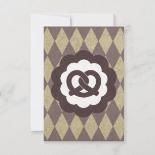 pretzel vintage invitation