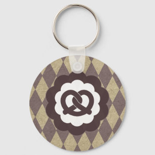 pretzel vintage key ring