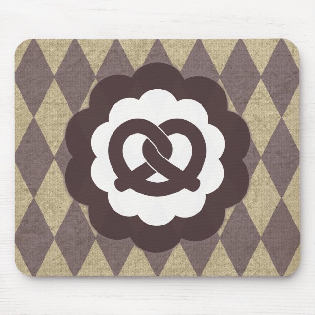 pretzel vintage mouse mat (Front)