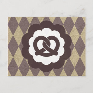 pretzel vintage postcard