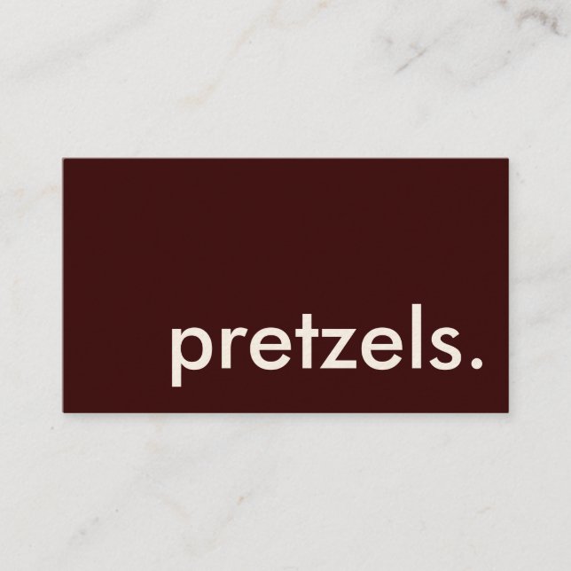 pretzels. business card (Front)
