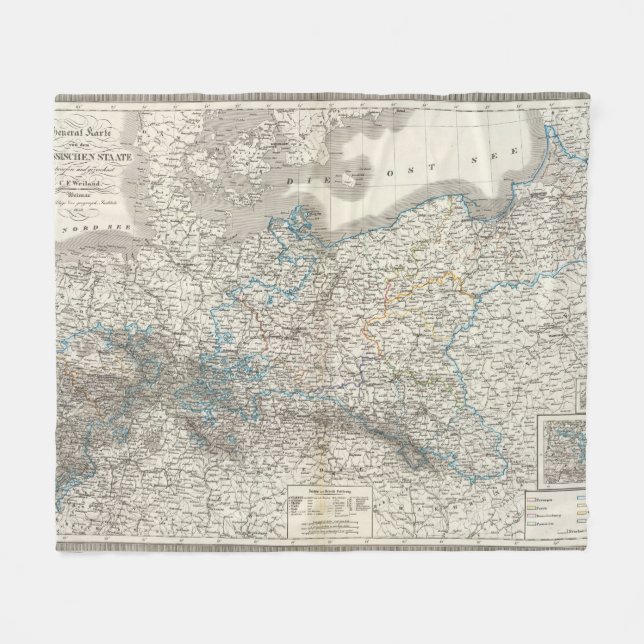 Preussische Staate - Prussian State Fleece Blanket (Front (Horizontal))