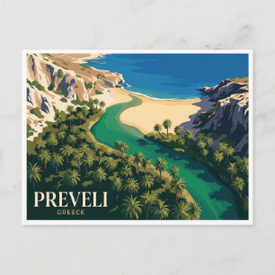 Preveli Beach Plakias Greece Postcard