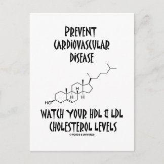Prevent Cardiovascular Disease Watch HDL & LDL Postcard