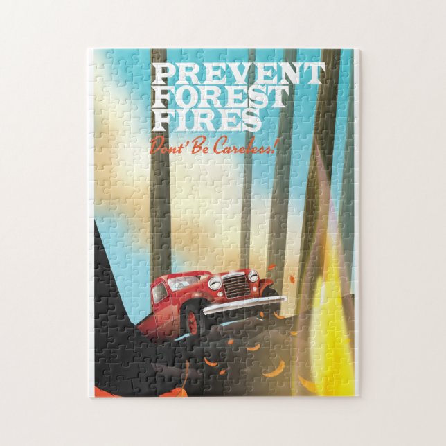 Prevent Forest Fires Safety poster. Jigsaw Puzzle (Vertical)