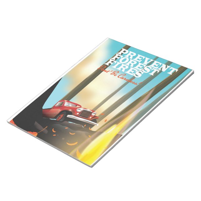 Prevent Forest Fires Safety poster. Notepad (Angled)
