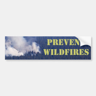 PREVENT WILDFIRES BUMPER STICKER