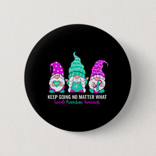 Prevention Awareness Gnome Mental Health Awareness 6 Cm Round Badge