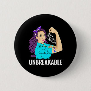 Prevention Awareness Mental Health Warrior 6 Cm Round Badge