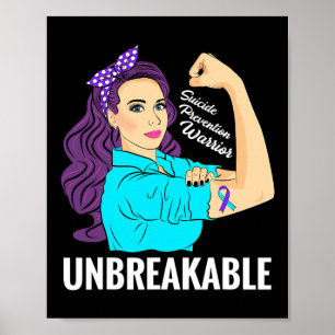 Prevention Awareness Mental Health Warrior  Poster