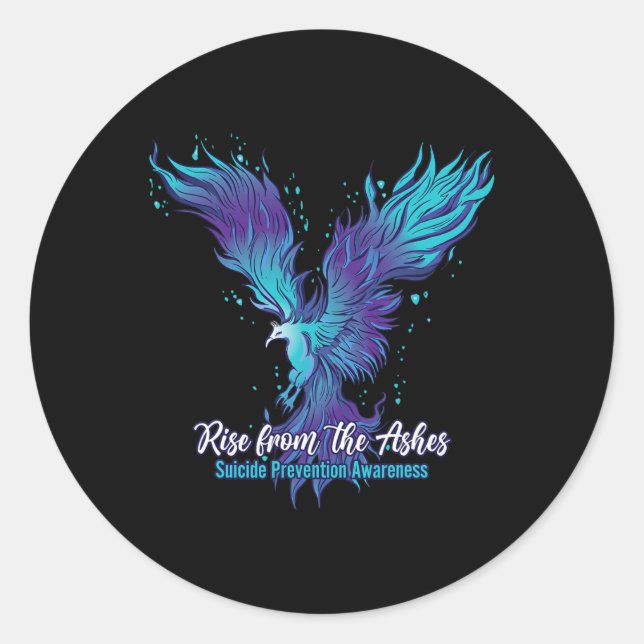 Prevention Awareness - Phoenix Rise From The Ashes Classic Round Sticker (Front)