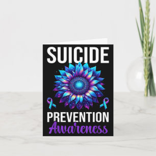 Prevention Awareness Ribbon Mental Health Support Card