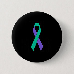 Prevention Awareness Ribbon Support 6 Cm Round Badge