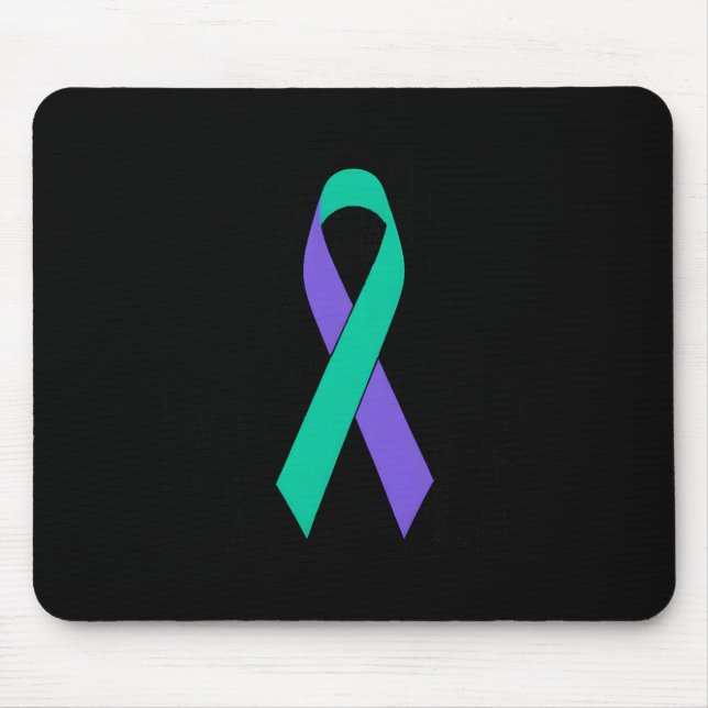 Prevention Awareness Ribbon Support Mouse Mat (Front)