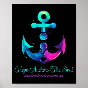 Prevention Awareness Semicolon Anchor Design Poster