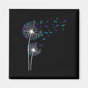 Prevention awareness week shirt dandelion flower magnet