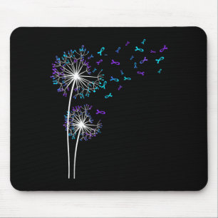 Prevention awareness week shirt dandelion flower mouse mat
