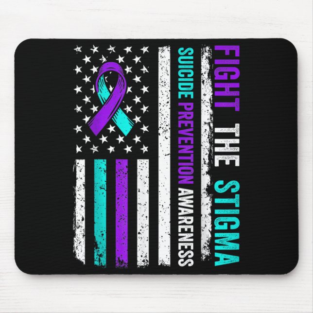 Prevention Support Fight Stigma Awareness Mouse Mat (Front)