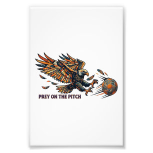 Prey On The Pitch — Tribal Eagle Soccer Ball Feath Photo Print