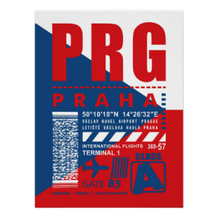 PRG Prague Airport Poster