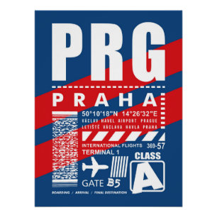PRG Prague Airport Poster