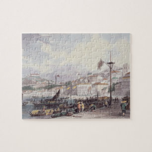 Pria Grande, Macao, c.1850 (colour litho) Jigsaw Puzzle