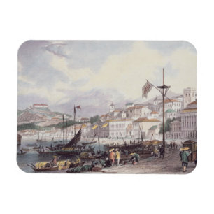 Pria Grande, Macao, c.1850 (colour litho) Magnet