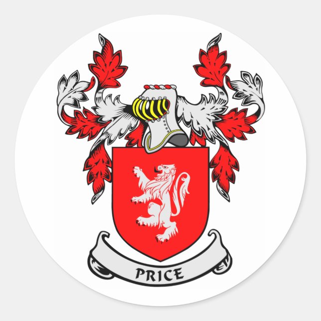 PRICE Coat of Arms Classic Round Sticker (Front)