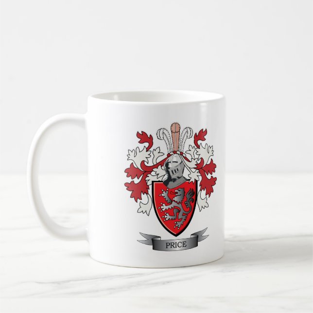 Price Family Crest Coat of Arms Coffee Mug (Left)