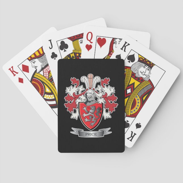 Price Family Crest Coat of Arms Playing Cards (Back)