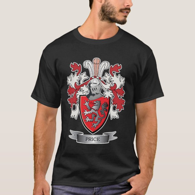 Price Family Crest Coat of Arms T-Shirt (Front)
