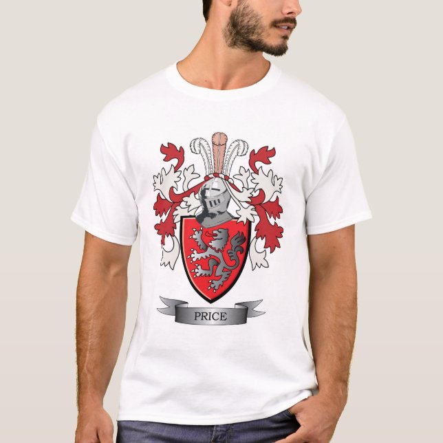 Price Family Crest Coat of Arms T-Shirt (Front)