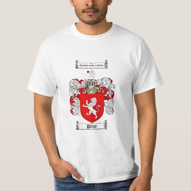 Price Family Crest - Price Coat of Arms T-Shirt (Front)