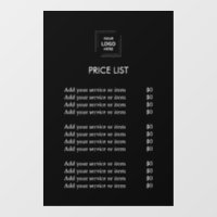 Price List | Custom Black Business Logo