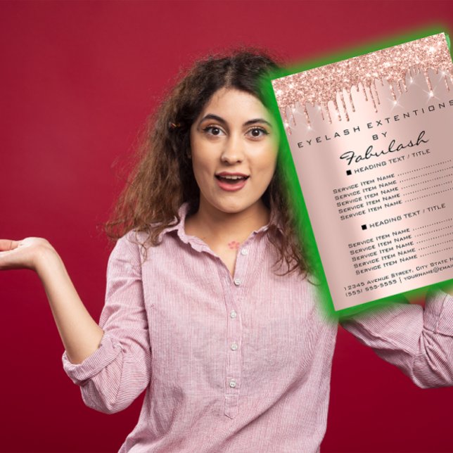 Price List Eyelash Extension Makeup Artist Drips Poster (Price List Eyelash Extension Makeup Artist Drips Poster)